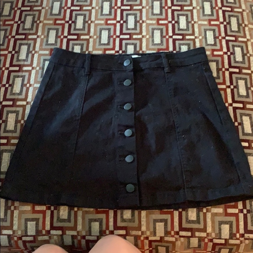 Black mini skirt